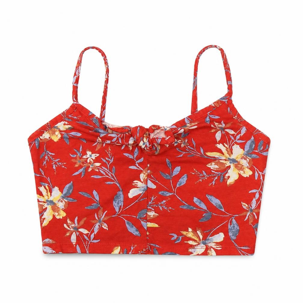 Womens UK Size 8 Primark Red Cropped Tank