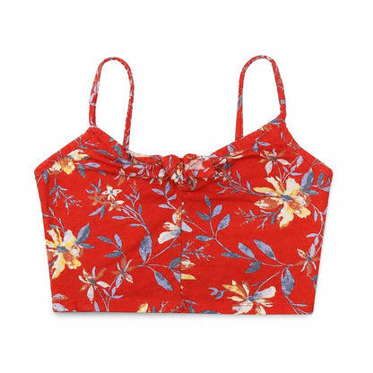 Womens UK Size 8 Primark Red Cropped Tank