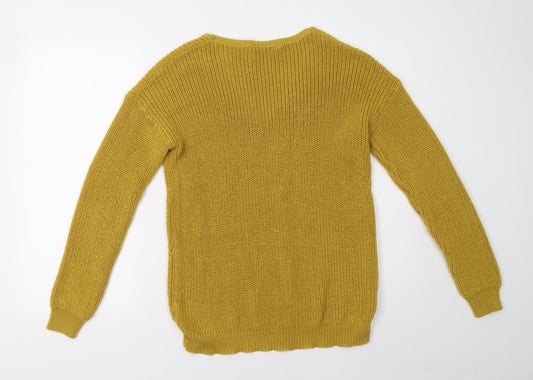 Primark Womens Yellow   Pullover Jumper Size 10