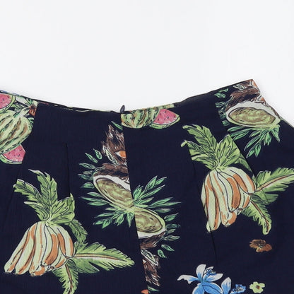 Love & Other Things Womens Blue Floral  Bermuda Shorts Size XS
