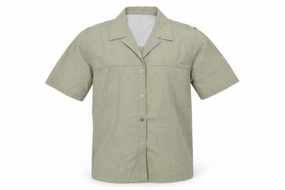 Mens UK Size M Hawkshead Beige  Button-Up Short Sleeve Casual Shirt