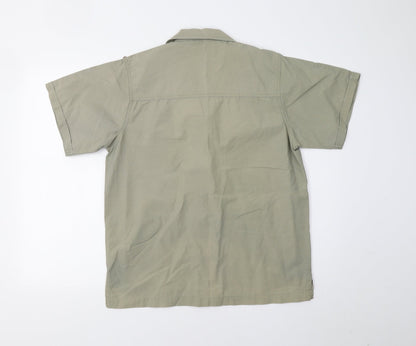 Mens UK Size M Hawkshead Beige  Button-Up Short Sleeve Casual Shirt