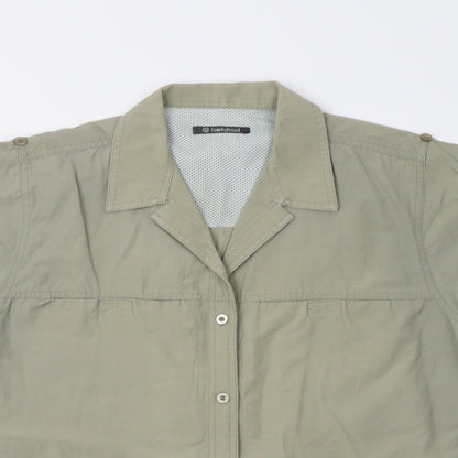 Mens UK Size M Hawkshead Beige  Button-Up Short Sleeve Casual Shirt