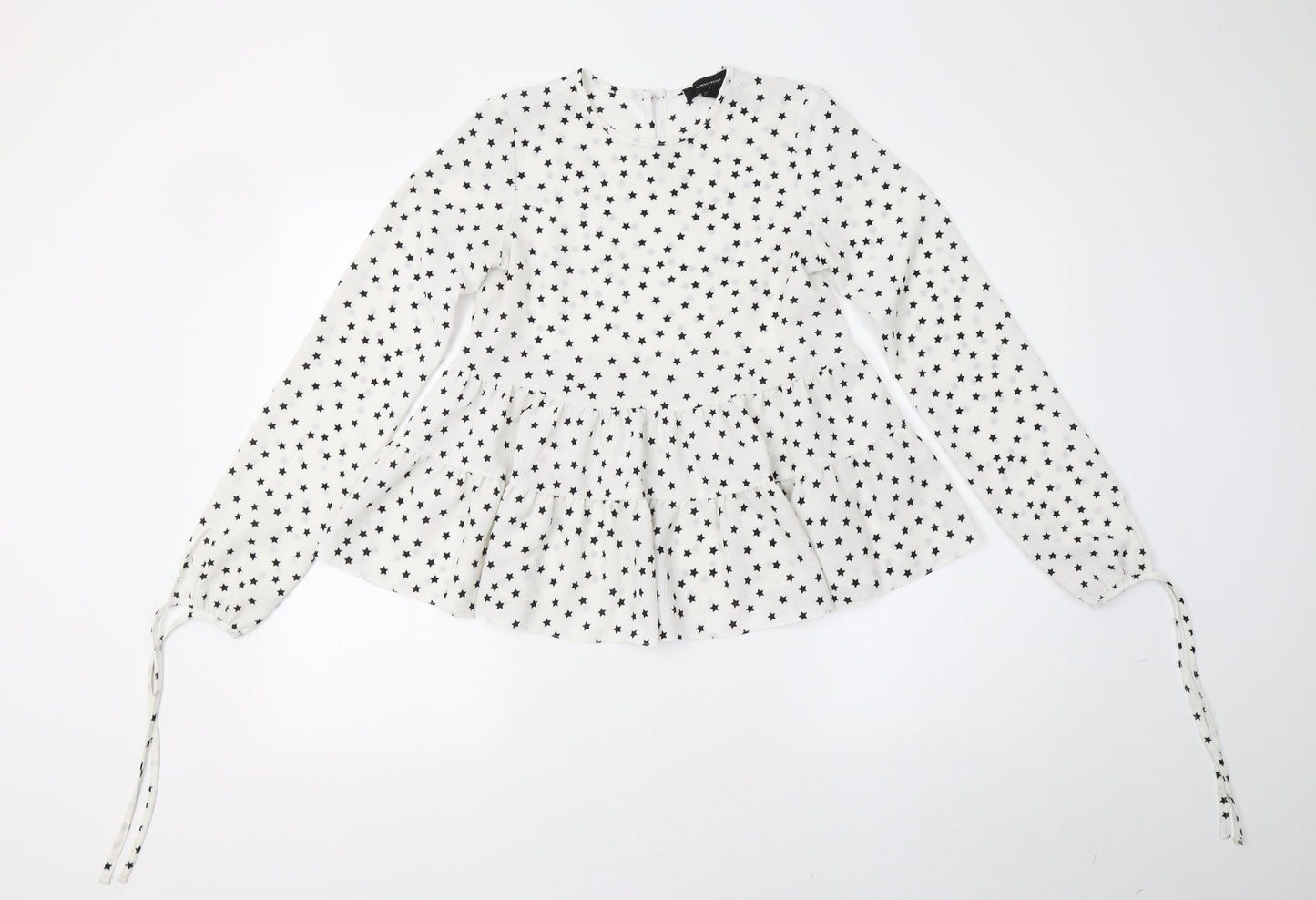 Primark Womens White   Basic Blouse Size XS  - Star Print
