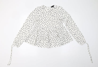 Primark Womens White   Basic Blouse Size XS  - Star Print