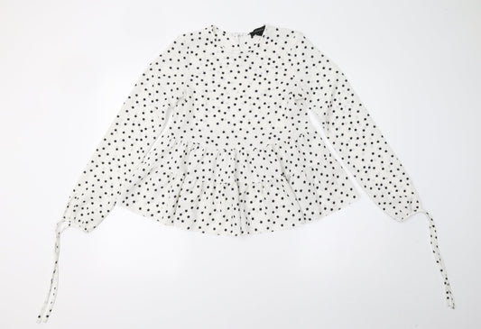 Primark Womens White   Basic Blouse Size XS  - Star Print