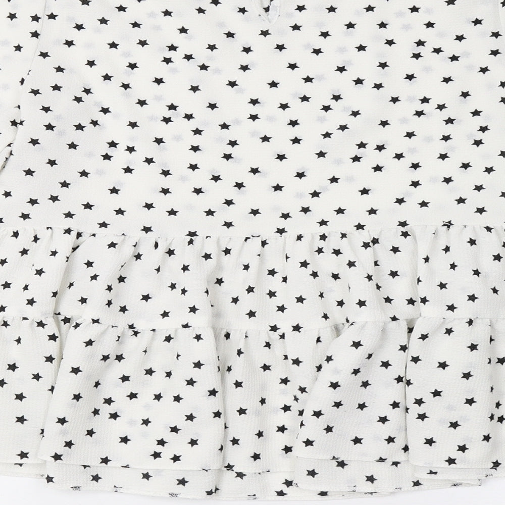 Primark Womens White   Basic Blouse Size XS  - Star Print