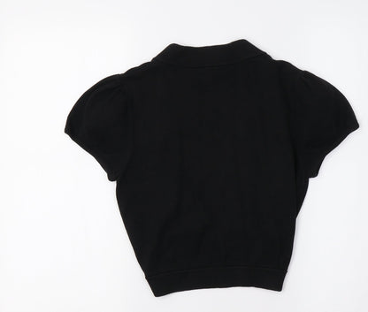 RedHe Girls Black   Shrug Jumper Size 15 Years  - Pearl Bow