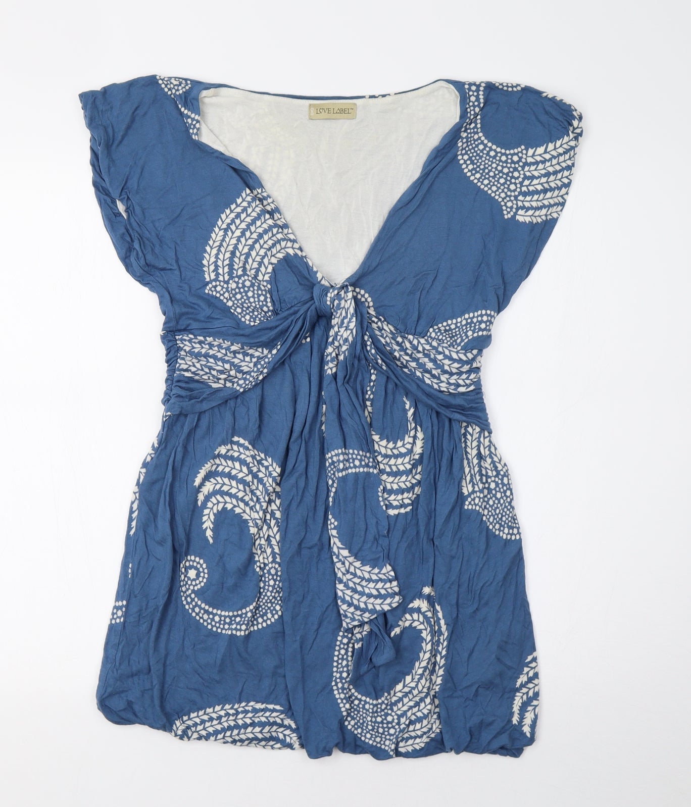 Womens UK Size 12 Love Label Blue Basic Blouse