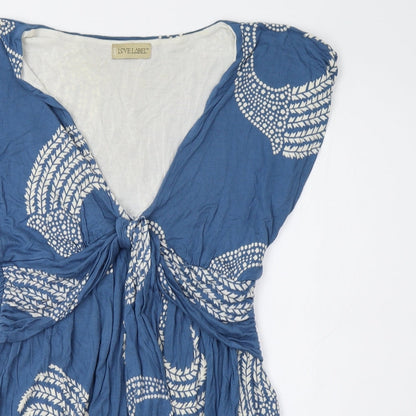 Womens UK Size 12 Love Label Blue Basic Blouse