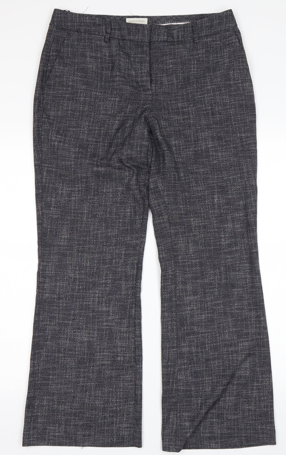 Monsoon Womens Grey   Trousers  Size 12 L28 in