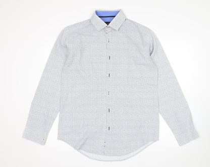 STL Mens Multicoloured Polka Dot   Button-Up Size L