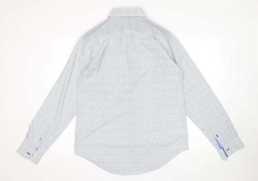 STL Mens Multicoloured Polka Dot   Button-Up Size L