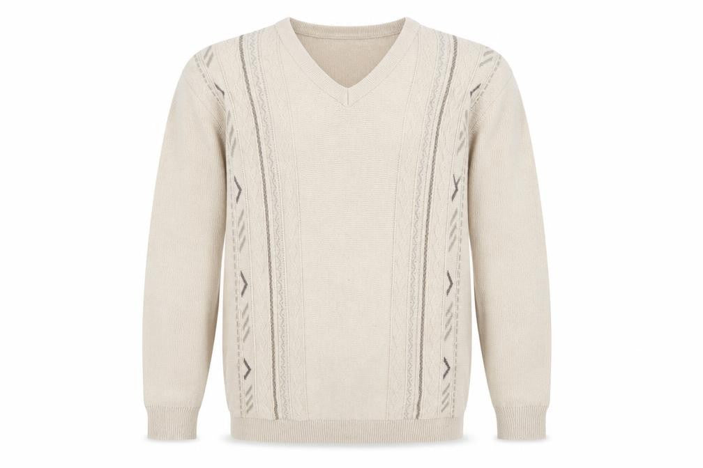 Mens UK Size S Carson Beige Pullover Jumper
