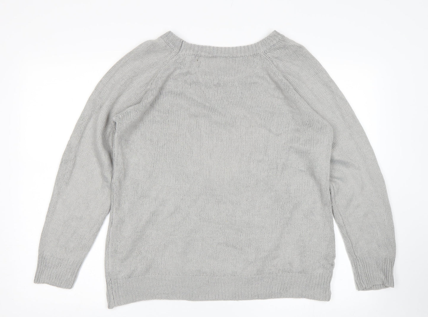 Womens UK Size M Preworn Grey Pullover Jumper