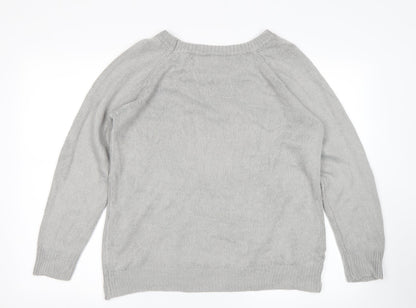 Womens UK Size M Preworn Grey Pullover Jumper