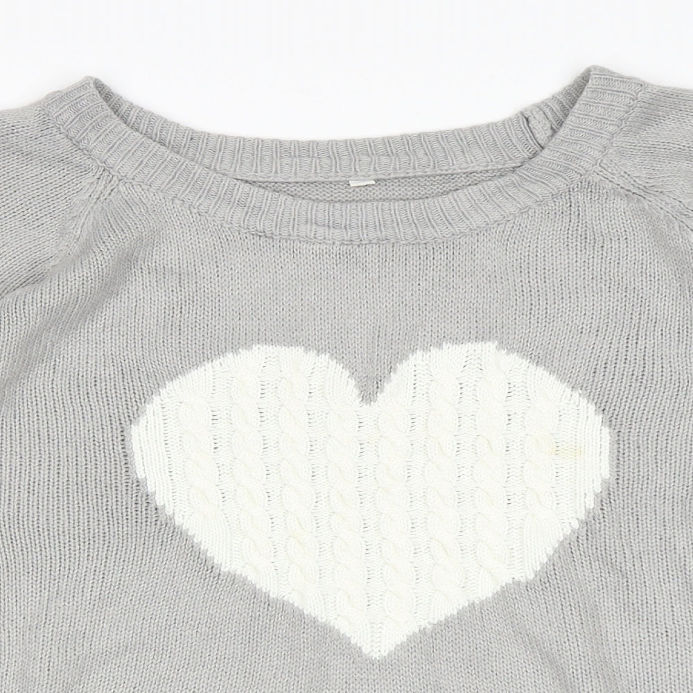 Womens UK Size M Preworn Grey Pullover Jumper