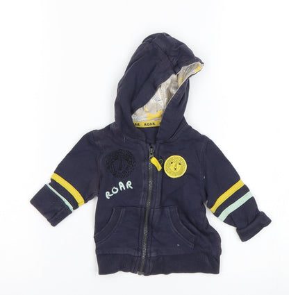 Mini Club Boys Blue   Full Zip Jumper Size 3-6 Months