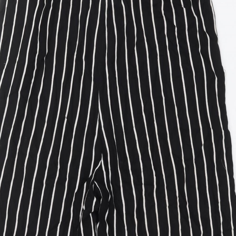 Womens UK Size 12 INTUITION Regular Fit Cropped Black Trousers