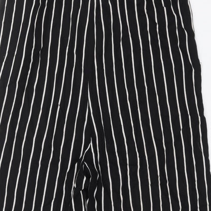 Womens UK Size 12 INTUITION Regular Fit Cropped Black Trousers