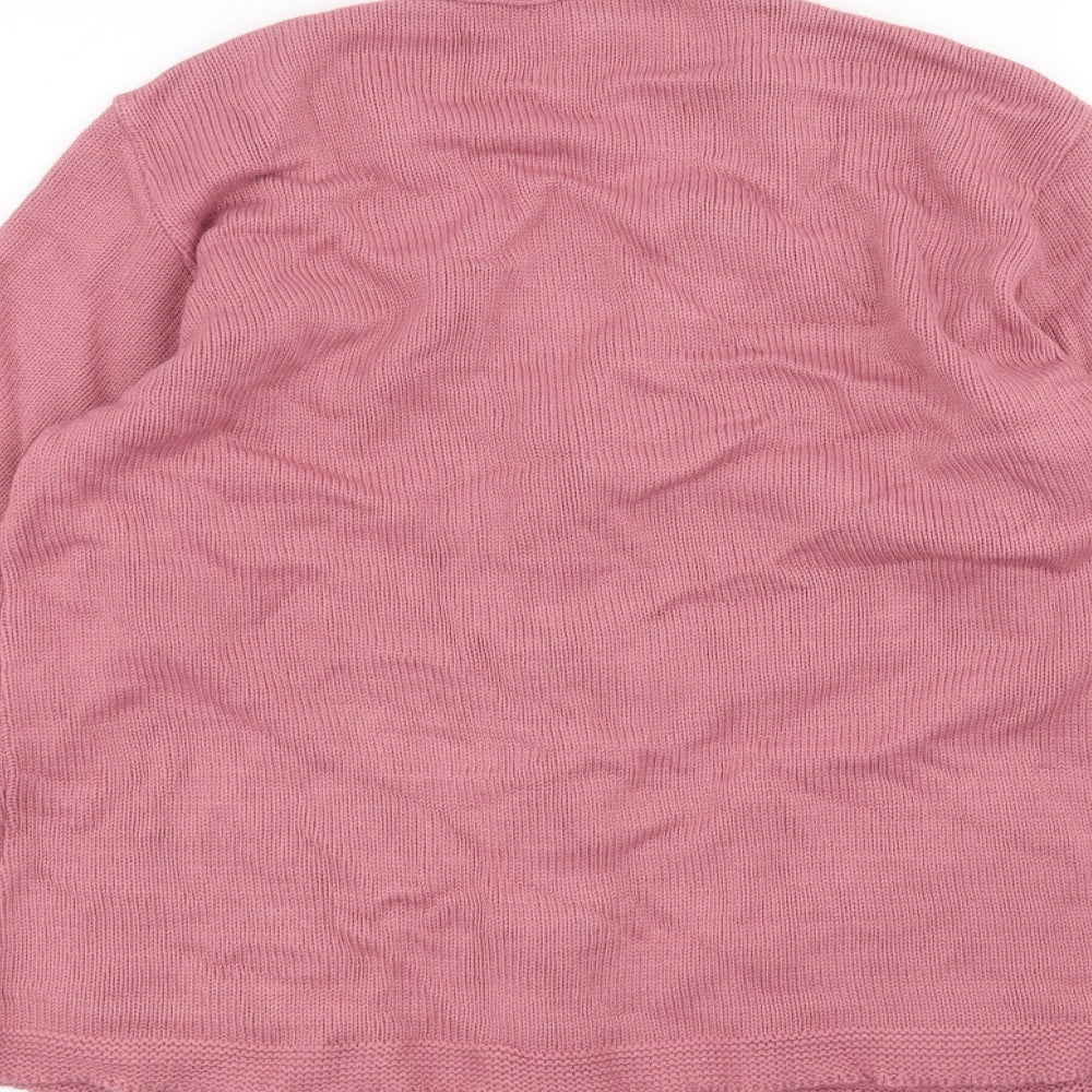 Womens UK Size S Florida Pink Cardigan Jumper