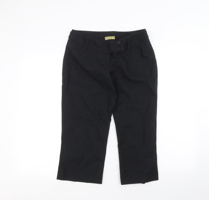 Review Womens Black   Cropped Trousers Size 10 L20 in