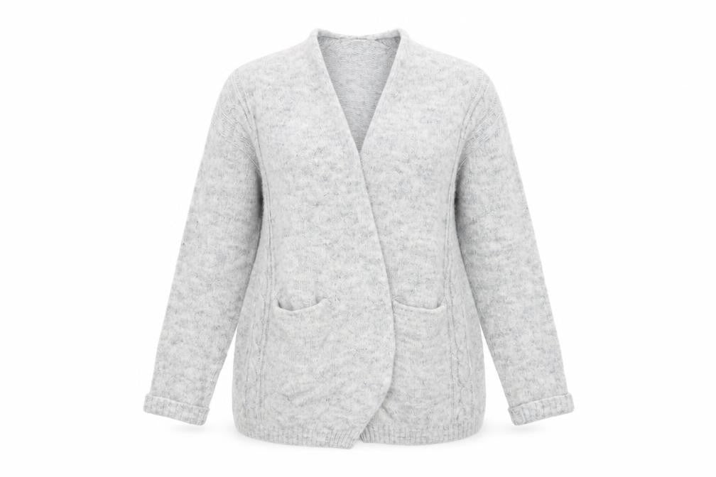 Papaya Womens Grey   Cardigan Jumper Size S