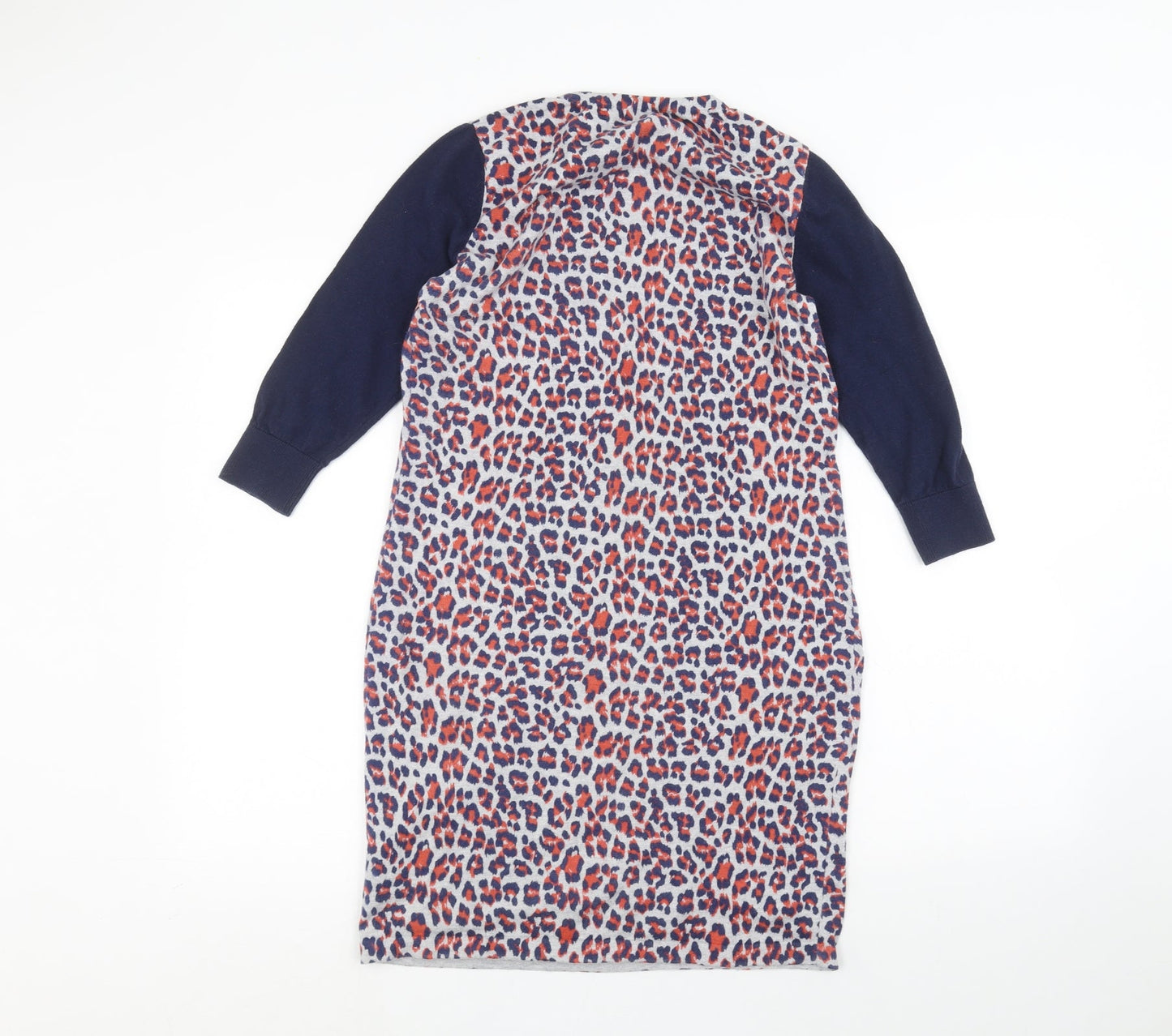 Clements Ribeiro Womens Blue Animal Print  Pencil Dress  Size L