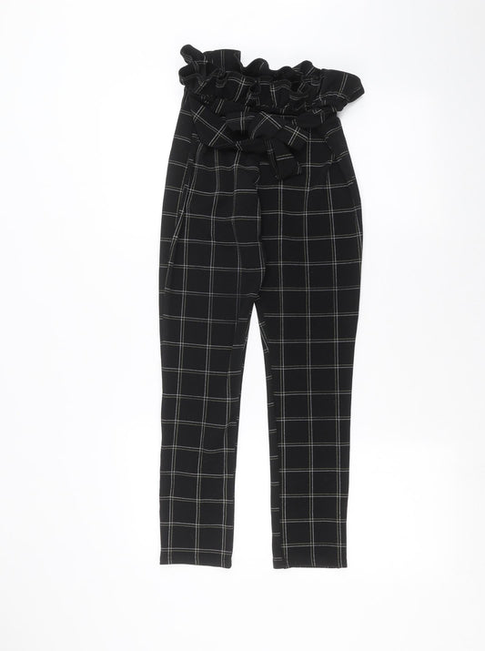 Womens UK Size 8 PRETTYLITTLETHING Regular Fit  Black Trousers