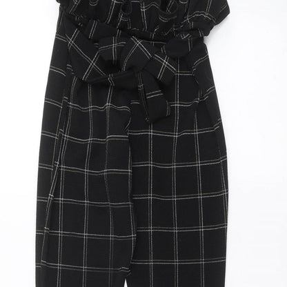 Womens UK Size 8 PRETTYLITTLETHING Regular Fit  Black Trousers