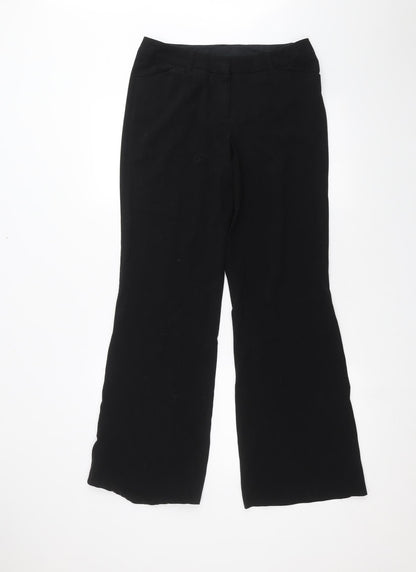 Now Womens Black   Trousers  Size 10 L28 in