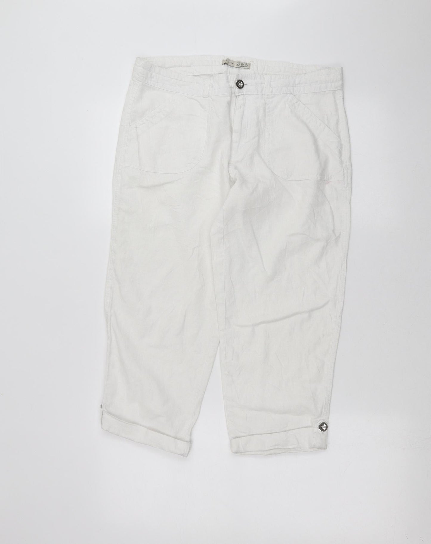 Atmosphere Womens White   Trousers  Size 12 L20 in