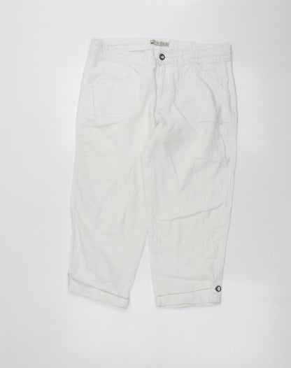 Atmosphere Womens White   Trousers  Size 12 L20 in