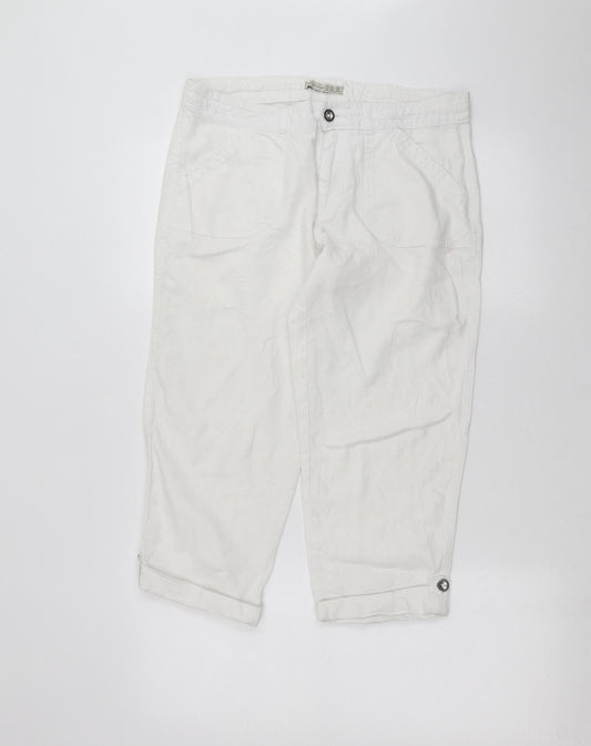 Atmosphere Womens White   Trousers  Size 12 L20 in