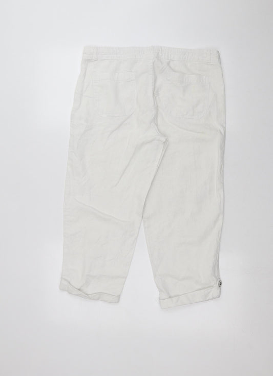 Atmosphere Womens White   Trousers  Size 12 L20 in