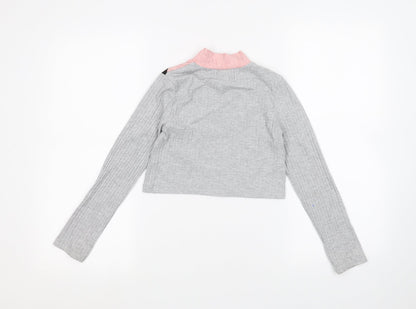 Select Girls Grey   Basic T-Shirt Size 9 Years