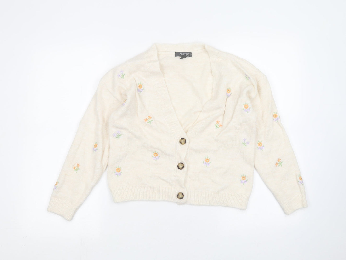 Primark Womens White   Cardigan Jumper Size 6