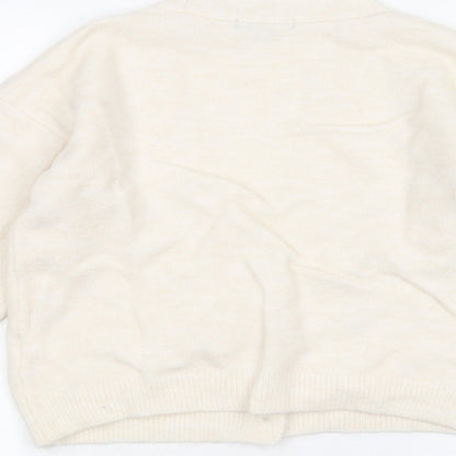 Primark Womens White   Cardigan Jumper Size 6