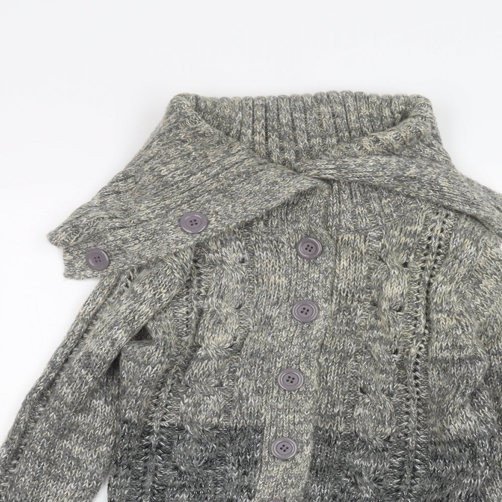 Womens UK Size S Select Grey Cardigan Jumper