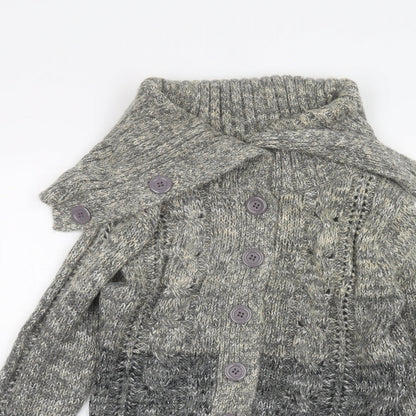 Womens UK Size S Select Grey Cardigan Jumper