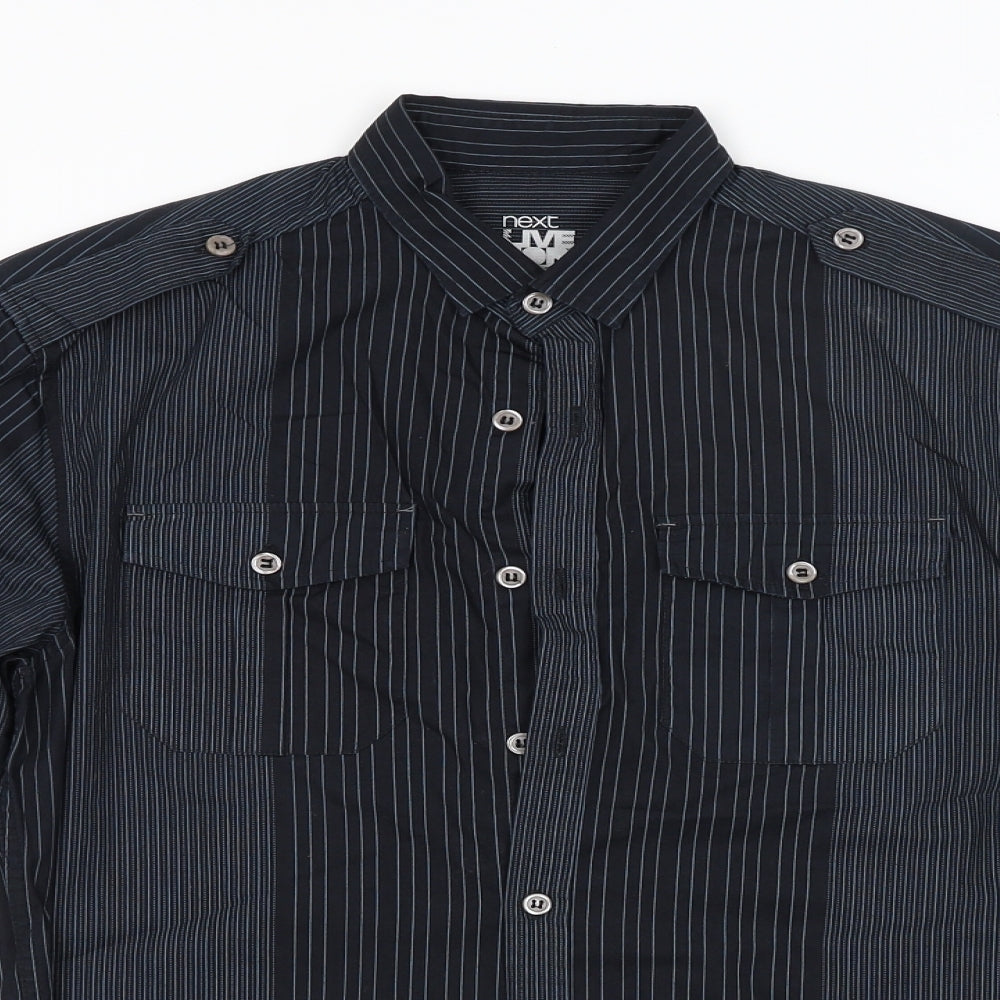 Mens UK Size S NEXT Blue  Button-Up Long Sleeve Casual Shirt