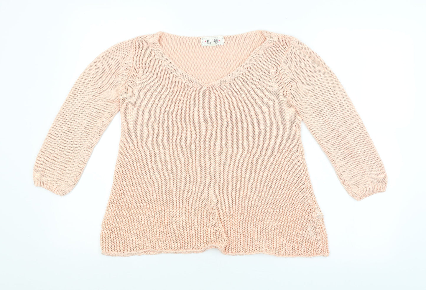 Womens UK Size 6 New Look Pink Pullover Jumper