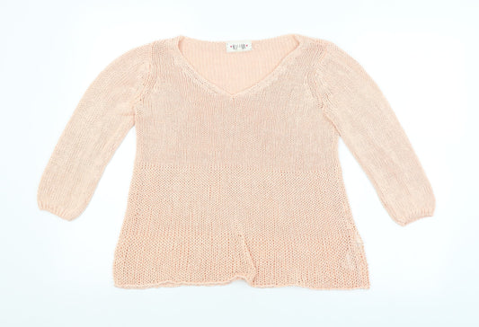 Womens UK Size 6 New Look Pink Pullover Jumper