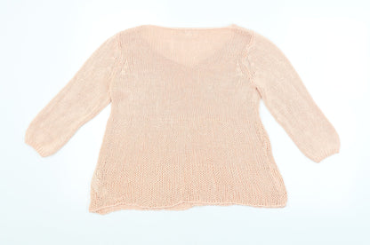 Womens UK Size 6 New Look Pink Pullover Jumper