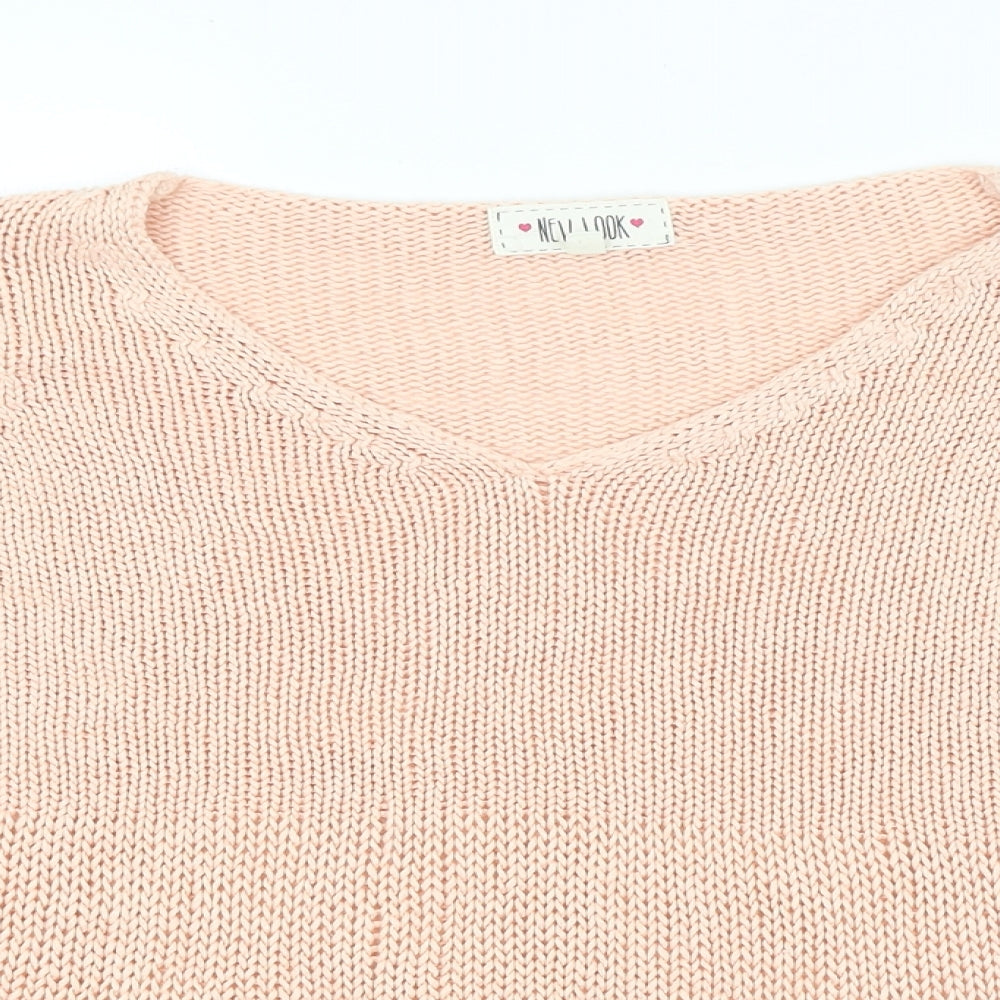 Womens UK Size 6 New Look Pink Pullover Jumper