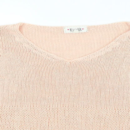 Womens UK Size 6 New Look Pink Pullover Jumper