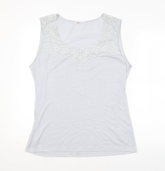 Womens UK Size XL Damart Grey Basic Tank