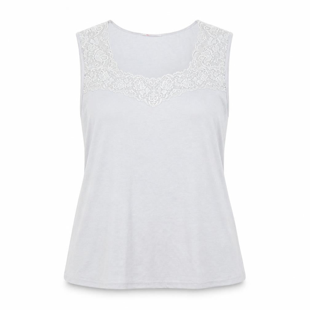 Womens UK Size XL Damart Grey Basic Tank