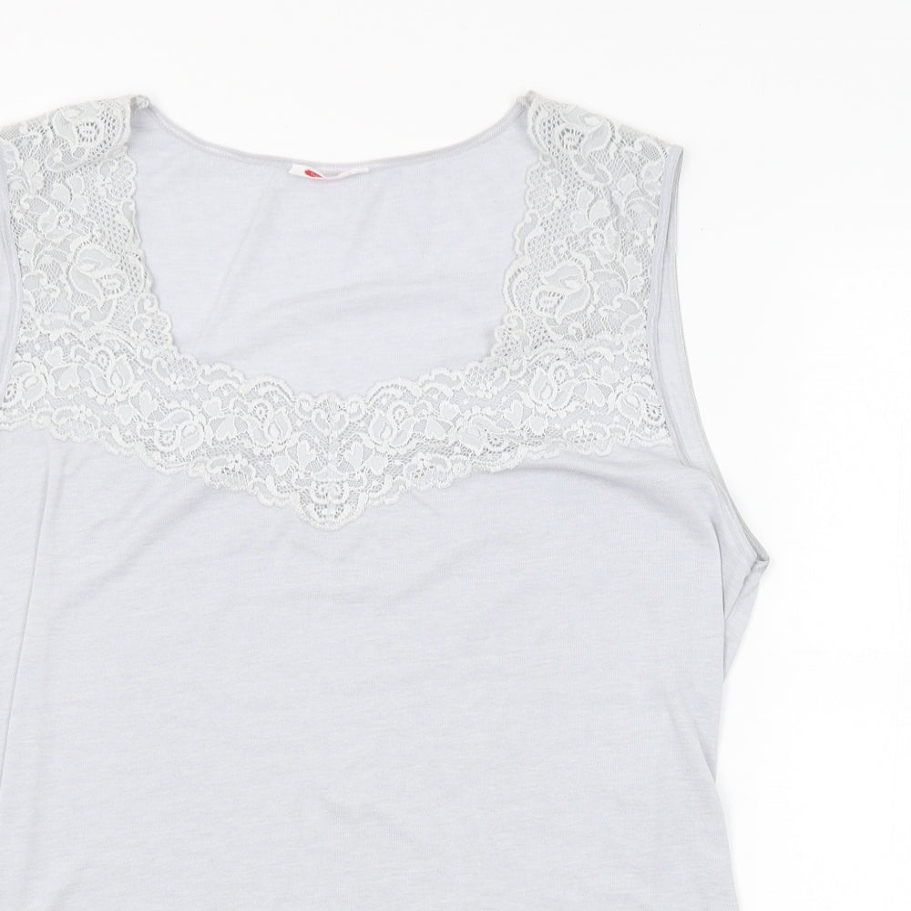 Womens UK Size XL Damart Grey Basic Tank