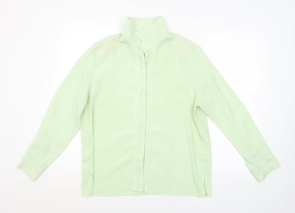 Womens UK Size 16 Preworn Green Basic Button-Up